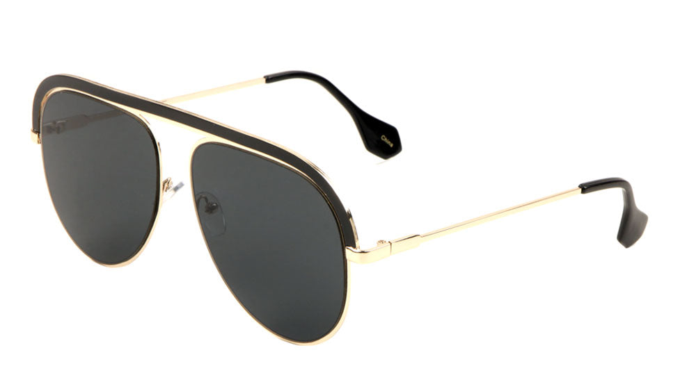 Thick Top Rim Aviators Wholesale Sunglasses