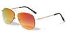 Cross Bridge Color Mirrored Aviators Wholesale Sunglasses