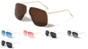 Accented Color Brow Butterfly Aviators Wholesale Sunglasses