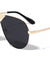 Frontal Grille Flat Lens Aviators Wholesale Sunglasses