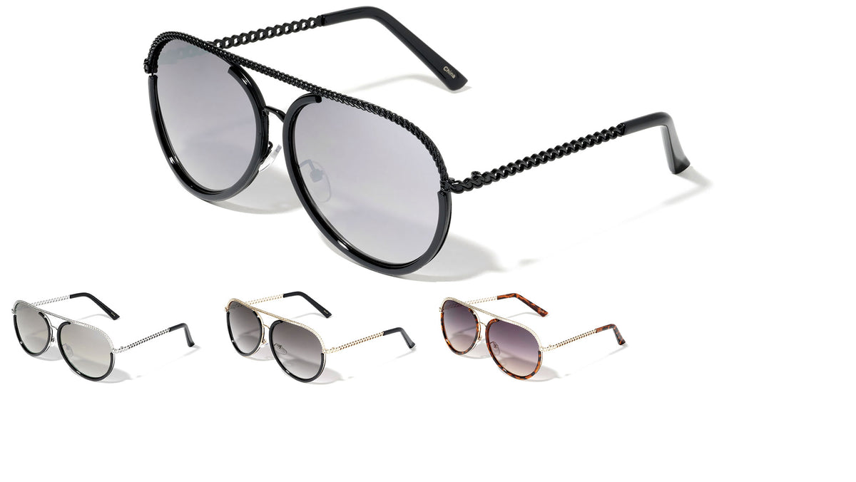 Chain Aviators Wholesale Sunglasses