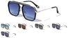 Flat Top Cross Bar Modern Square Aviators Wholesale Sunglasses