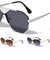 Frontal Grille Geometric Aviators Wholesale Sunglasses