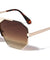 Frontal Grille Geometric Aviators Wholesale Sunglasses