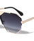 Frontal Grille Geometric Aviators Wholesale Sunglasses