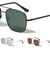 Flat Lens Squared Aviators Wholesale Sunglasses