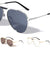 Bridgeless Top Bar Accent Aviators Wholesale Sunglasses