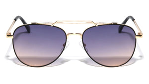 Double Top Bar Color Rim Aviators Wholesale Sunglasses