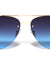 Three Color Bar Temple Semi-Rimless Aviators Wholesale Sunglasses