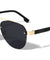 Three Color Bar Temple Semi-Rimless Aviators Wholesale Sunglasses