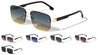 Three Color Bar Temple Semi-Rimless Square Aviators Wholesale Sunglasses