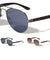 Classic Tear Shape Flat Lens Slim Frame Aviators Wholesale Sunglasses