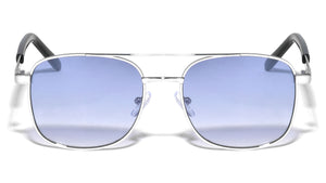 Modern Flat Lens Slim Frame Squared Aviators Wholesale Sunglasses