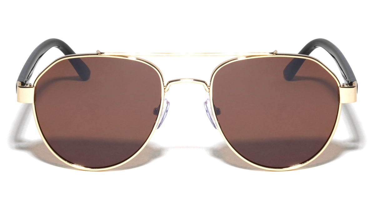 Flat Frame Modern Geometric Aviators Wholesale Sunglasses