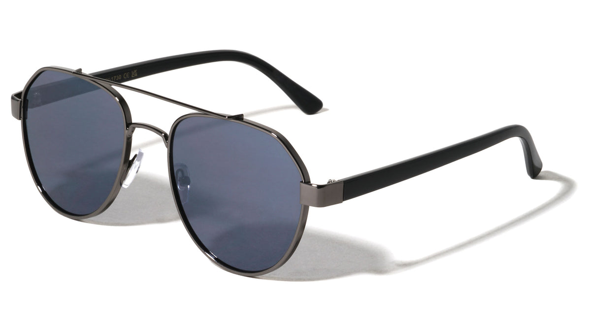 Flat Frame Modern Geometric Aviators Wholesale Sunglasses