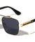 Rimless Diamond Edge Lens Art Deco Hinge Square Aviators Wholesale Sunglasses