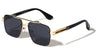 Rimless Diamond Edge Lens Art Deco Hinge Square Aviators Wholesale Sunglasses