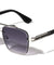 Rimless Diamond Edge Lens Art Deco Hinge Square Aviators Wholesale Sunglasses