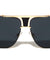 Rimless Frame Texture Accent Modern Square Aviators Wholesale Sunglasses