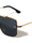 Rimless Frame Texture Accent Modern Square Aviators Wholesale Sunglasses