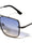 Rimless Frame Texture Accent Modern Square Aviators Wholesale Sunglasses