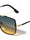 Rimless Frame Texture Accent Modern Square Aviators Wholesale Sunglasses