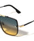 Rimless Frame Texture Accent Modern Square Aviators Wholesale Sunglasses