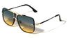 Rimless Frame Texture Accent Modern Square Aviators Wholesale Sunglasses