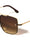 Rimless Frame Texture Accent Modern Square Aviators Wholesale Sunglasses