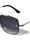 Rimless Frame Texture Accent Modern Square Aviators Wholesale Sunglasses