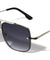 Rimless Frame Texture Accent Modern Square Aviators Wholesale Sunglasses