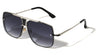 Rimless Frame Texture Accent Modern Square Aviators Wholesale Sunglasses