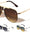 Rimless Frame Texture Accent Modern Tear Aviators Wholesale Sunglasses