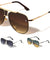 Rimless Frame Texture Accent Modern Tear Aviators Wholesale Sunglasses