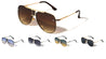 Rimless Frame Texture Accent Modern Tear Aviators Wholesale Sunglasses