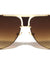Rimless Frame Texture Accent Modern Tear Aviators Wholesale Sunglasses