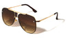Rimless Frame Texture Accent Modern Tear Aviators Wholesale Sunglasses
