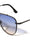 Rimless Frame Texture Accent Modern Tear Aviators Wholesale Sunglasses