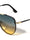 Rimless Frame Texture Accent Modern Tear Aviators Wholesale Sunglasses