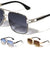 Diamond Edge Cut Lens Modern Square Aviators Wholesale Sunglasses