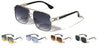 Diamond Edge Cut Lens Modern Square Aviators Wholesale Sunglasses