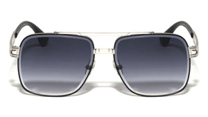 Diamond Edge Cut Lens Modern Square Aviators Wholesale Sunglasses