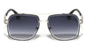Diamond Edge Cut Lens Modern Square Aviators Wholesale Sunglasses
