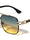 Diamond Edge Cut Lens Modern Square Aviators Wholesale Sunglasses