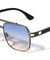 Diamond Edge Cut Lens Modern Square Aviators Wholesale Sunglasses