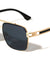 Diamond Edge Cut Lens Modern Square Aviators Wholesale Sunglasses