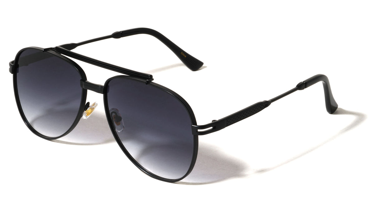 Frame Texture Accent Modern Tear Aviators Wholesale Sunglasses