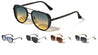 Side Frame Texture Shield Modern Tear Aviators Wholesale Sunglasses