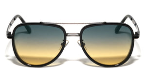 Side Frame Texture Shield Modern Tear Aviators Wholesale Sunglasses