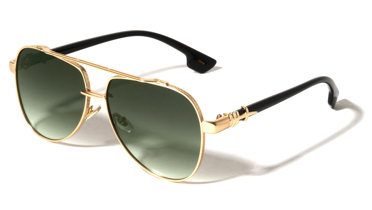 Hinge Design Accent Modern Tear Aviators Wholesale Sunglasses